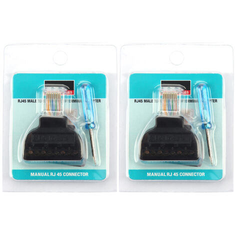 RJ45-Stecker auf 8-poligen Schraubklemmenadapter für Überwachungskamera