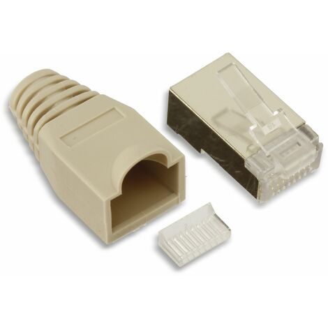 RJ45-Stecker, CAT.5, beige