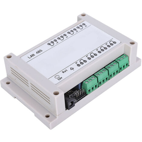 RJ45 TCP/IP-Fernsteuerungsmodul, 8-Kanal-Relais-Schalter 250 V/AC 10 A (Weiß)