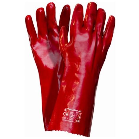 RĘKAWICE PCV DŁUGIE FULL ROSSO 40CM - 12.0 PAR - REK GU 1707