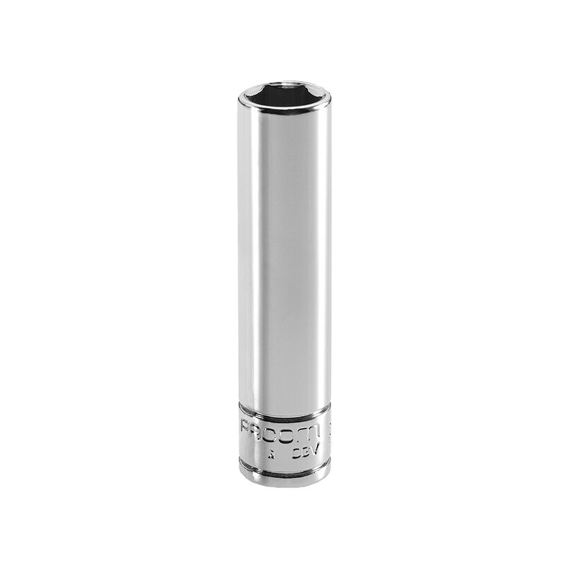 Hexagon Deep Socket 1/4in Drive 10mm Chrome Finish R.10LA - Facom