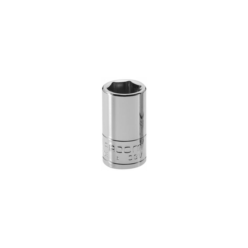 Hexagon Socket 1/4in Drive 8mm Chrome Finish R.8 - Facom