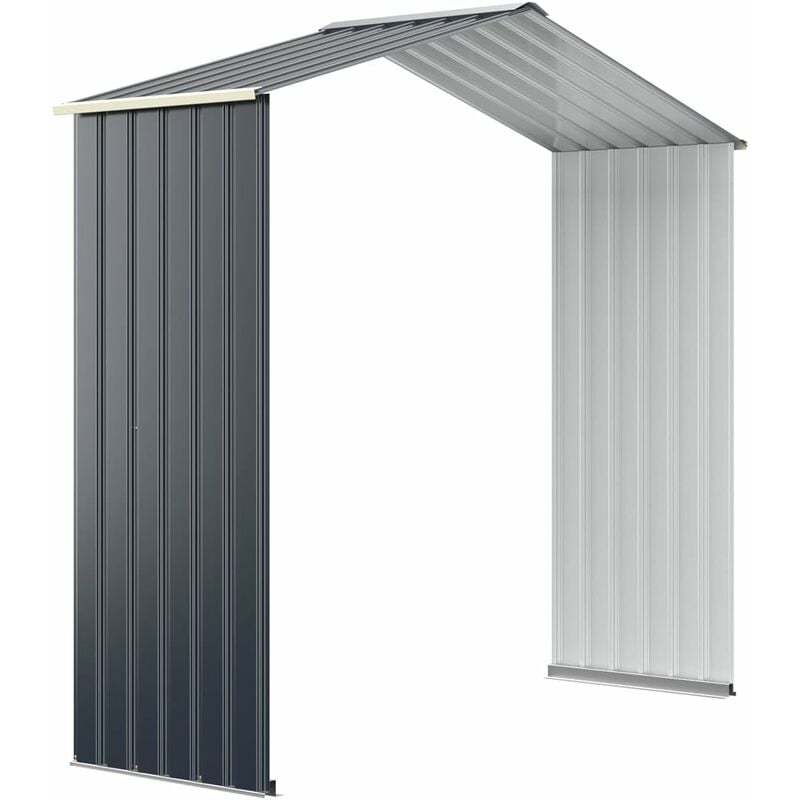 Relax4life - Kit d'Extension 213x64x195cm pour Abri de Jardin Métal pour Cabanon de Jardin Abri à Vélo Extérieur (kit d'extension)