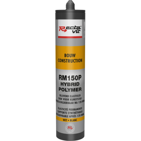 RM 150-P construction hybrid silicone - Mastic de jointoiement - Rectavit - Cartouche de 310 ml Blanc