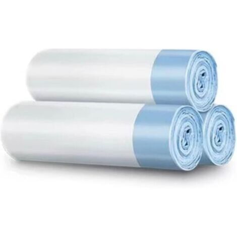 RMAN Sac à litière pour chat 500 x 450 mm avec poignée de transport pour litière pour chat autonettoyant, biodégradable, durable, résistant aux déchirures, 3 rouleaux/45 pièces