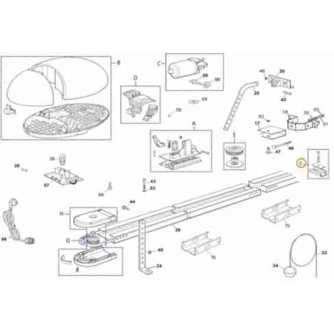 RMHGD1004 Groupe d'arrêt mécanique GD0 GD0N GD1 GD1N GD10 GD10N AVIO Pièce de rechange NICE RMHGD1004