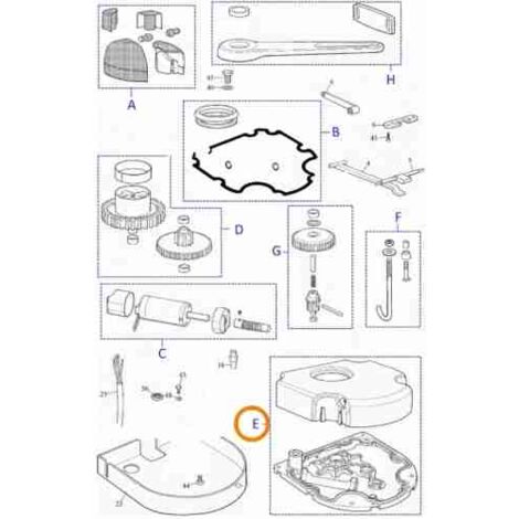 RMHWU1005 Groupe de coque externe WU1 Moteur MOOVO Pièce de rechange d'origine NICE RMHWU1005