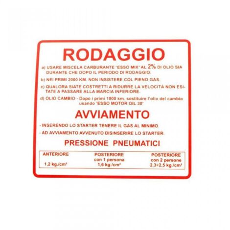 RMS Aufkleber Sticker für Scooter Piaggio 50 Vespa Primavera