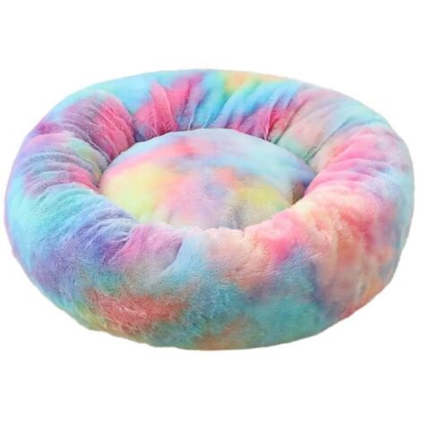 RNGCPTO Lit de Panier COUSSIN Pour Chat et Chien,Lit de Animaux Rond en Peluche Douce et Confortable Panier Pour Chat Chien 40cm A5