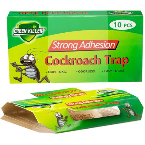 Roach Killer Indoor Sticky Roach Traps Glue Cockroach Killer Infestation Home Cockroach 8.66 x 7.6 Inch(10 Pcs)