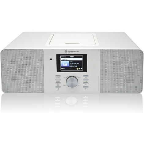 Roadstar IR-540D+BTWH Microcadena Radio Internet Wi-Fi DAB+/FM, Reproductor CD-MP3, Bluetooth, USB Mando a Distancia  Blanco