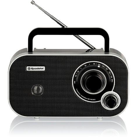 Roadstar TRA-2235BK Radio FM Portable Analogique, sur Secteur / à Piles, Petite petit et Léger Noir