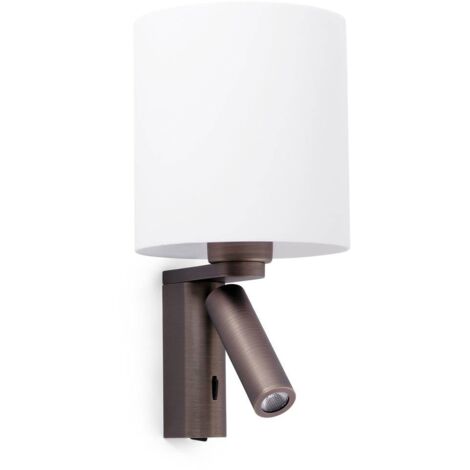 Rob Lampada Da Parete Bronzo Con Lettore Led Marca Faro