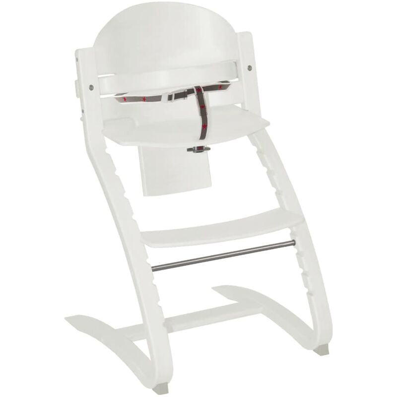 roba Chaise Haute Évolutive avec Marches Blanc