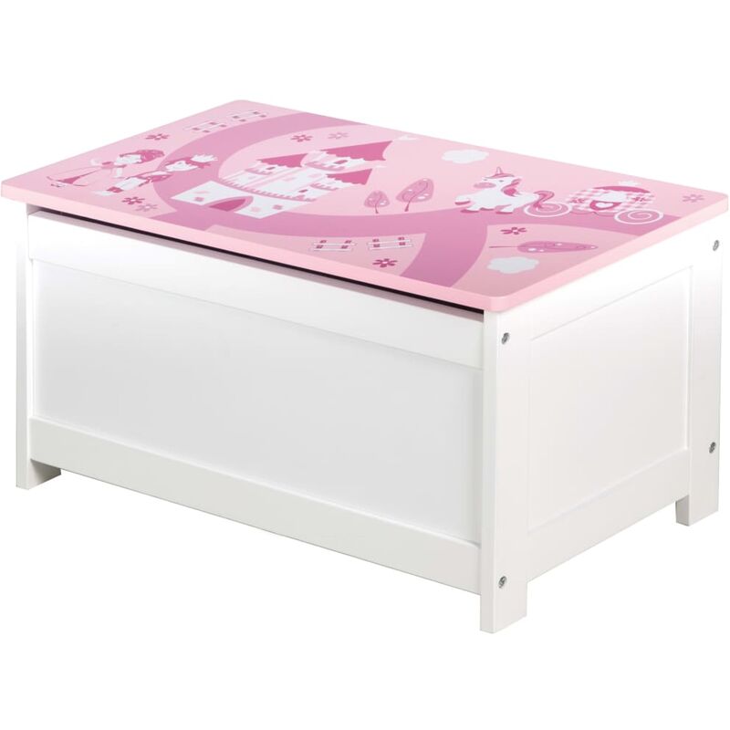 Coffre à jouets Crown Rose 60x32x30 cm MDF - Roba