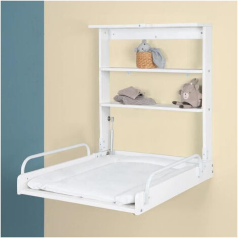 Roba Dancing Bird Table à Langer Murale Blanc Pliable