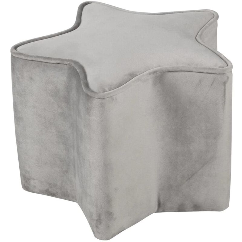 

Otomana para niños con forma de estrella gris plateado - Gris - Roba