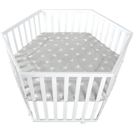 Roba Parc bébé hexagonal gris design robuste et sécurisé