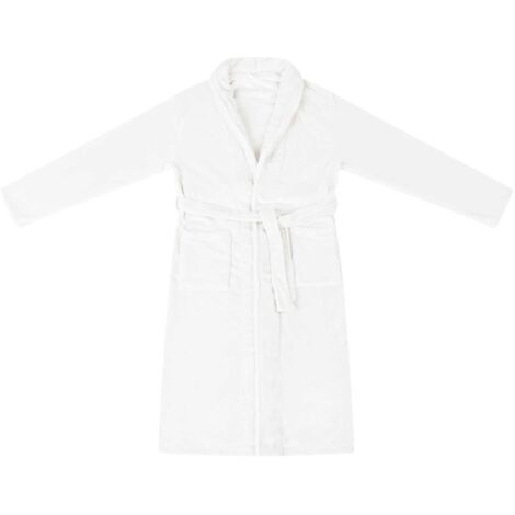 Robe de bain sans capuche Blanc xl Flanelle CFW99629