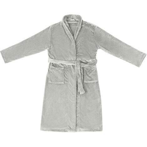 Robe de bain sans capuche Gris s Flanelle CFW68704