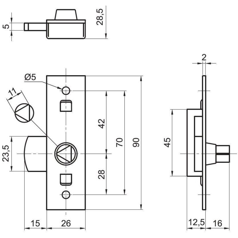 Robert-Couillet Sicherheitsbatterie EDF 202-U aus verzinktem Stahl