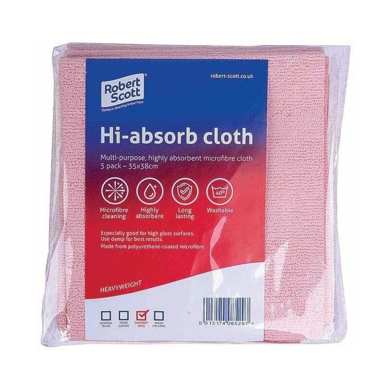 VOW - Robert Scott Hiabsorb Cloth Red Pk5 - CNT08529