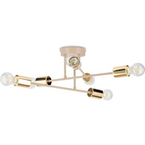 Robi Deckenleuchte Beige 6xE27 50 cm