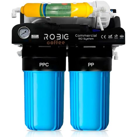 ROBIG Coffee 600GPD – Sistema Osmosi Inversa Professionale con Miscelatore e Remineralizzatore per Espresso