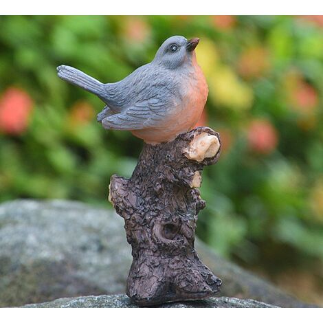 Blue Jay and Red Cardinal Birds Garden Statue Resin Yard Ornament