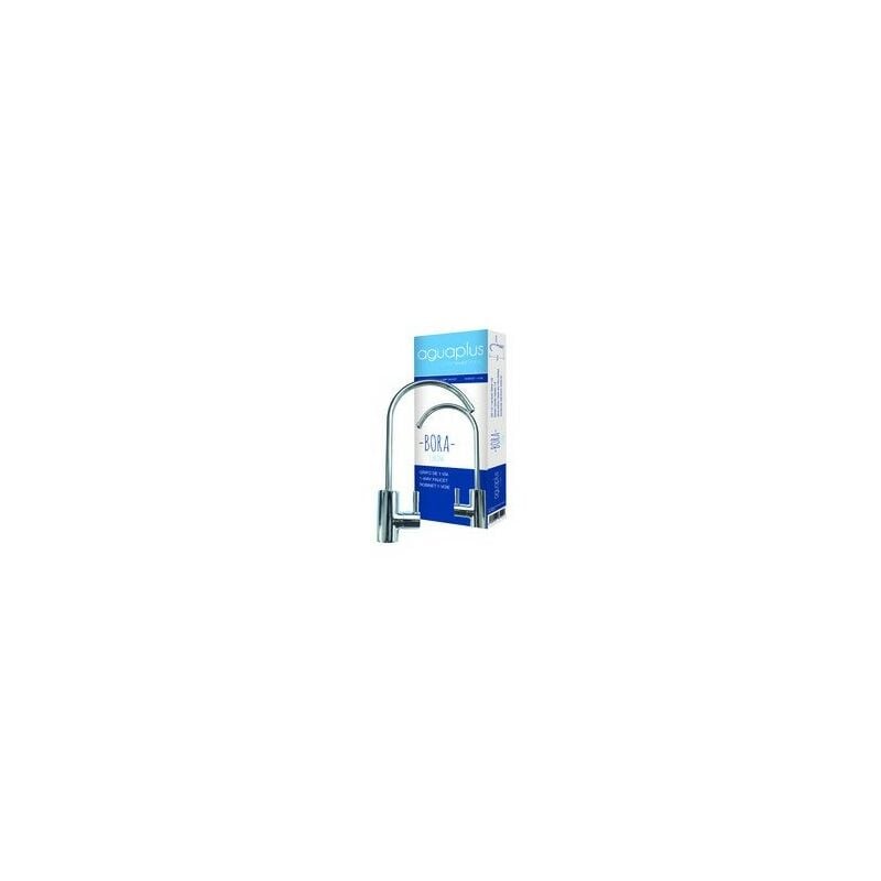 Robinet 1 voie pour équipement d'osmose inverse, raccord fileté mâle 1/4'', pression maximale 6 bars, en acier chromé