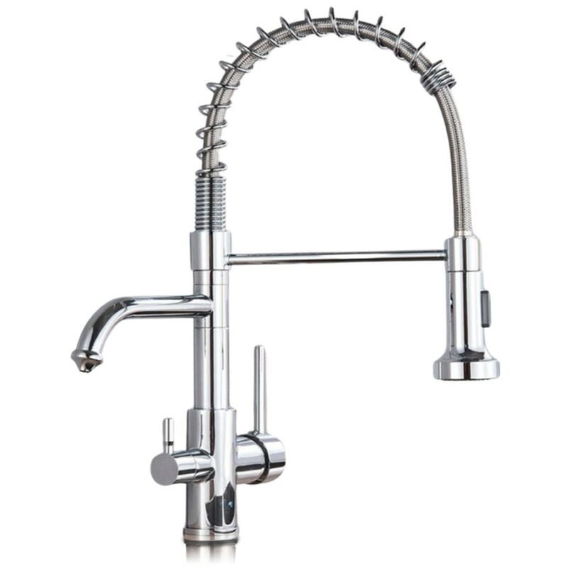 Robinet 3 voies à osmose inverse, amovible, rotatif à 360° par Rosmmel de la série Hercules Chrome