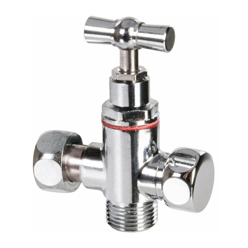 Ecolands - Robinet d'arrêt 3 voies - f 3/8' - m 3/8' - Sanitie-Jet® - Riquier