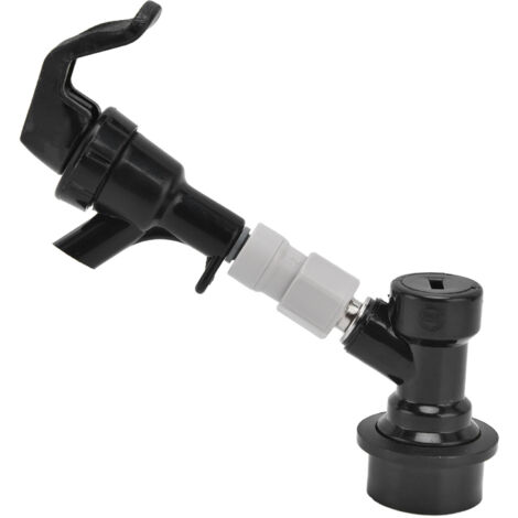 Robinet à Bière Portable Noir en Plastique pour Pique-nique Barbecue en Extérieur