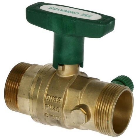 Robinet à bille 1 1/2'' FM/FM avec purge et poignée ISO-T