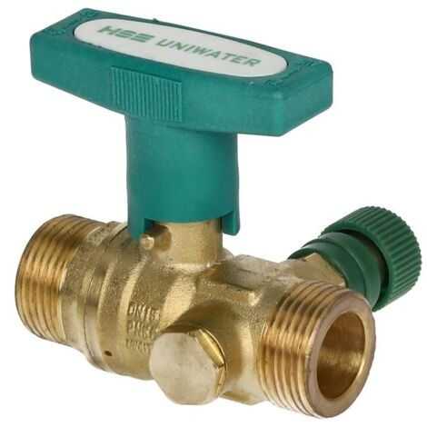 Robinet à bille 1 1/4'' FM/FM avec purge et poignée ISO-T
