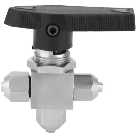 Robinet à Bille 3 Voies Acier Inoxydable 304 pour Tuyau PU Eau Air 12x10mm