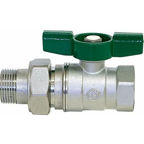 Robinet a bille d eau potable R 259D filet fem/filet mâle 1/2" x 1/2" PN16 Laiton chrome / poignee papillon
