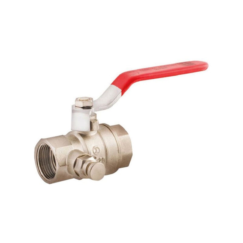 1' Inch Robinet bille d'eau ligne levier Fil femelle avec vanne de vidange