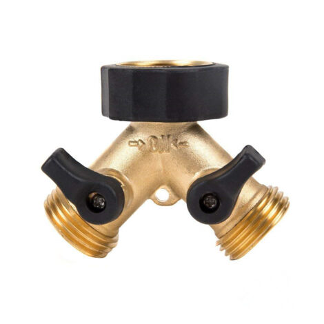 Robinet à bille double flux tout cuivre, distributeur double voie haute pression, raccord de tuyauterie de collecteur
