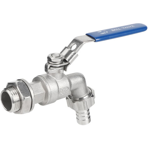 Robinet à Bille en Acier Inoxydable 1/2 Pouce, Raccord de Tuyau 13mm sans Soudure, Valve de Prise TNP