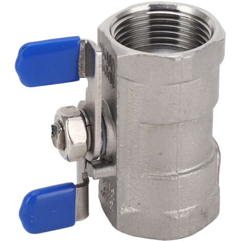 Robinet à bille en acier inoxydable 3/4 pouce femelle, 1000 PSI, vanne droite pour conduite complète