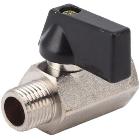 Robinet à Bille en Laiton Brossé Filetage Mâle/Femelle 1/4 pour Eau du Robinet