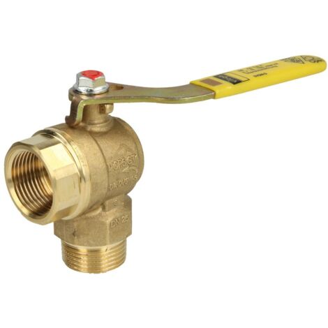 Robinet à bille équerre, gaz, ¾’’ avec TAE