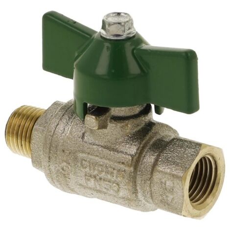 Robinet à bille pour eau potable 1/4'' FF/FM avec poignée papillon