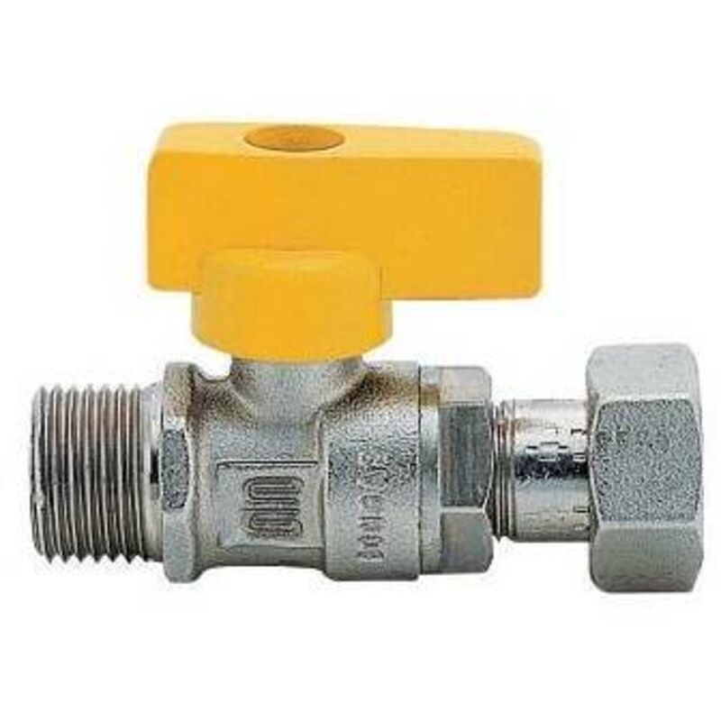 Robinet à bille pour gaz mâle droit
