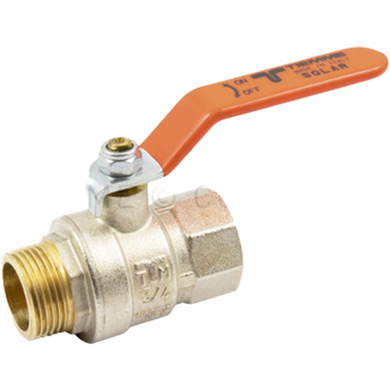 Tiemme - Robinet à bille pour solaire Mf avec levier 3/4'