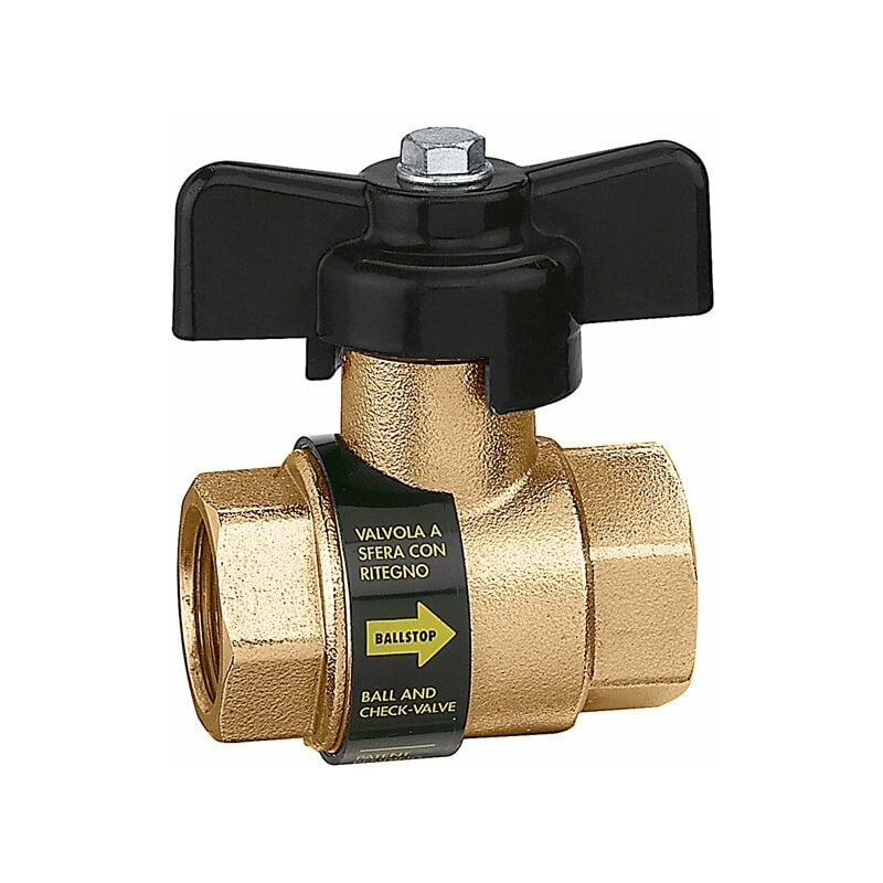 Robinet à boisseau sphérique avec clapet anti-retour intégré BALLSTOP 1" Caleffi 323062 1"