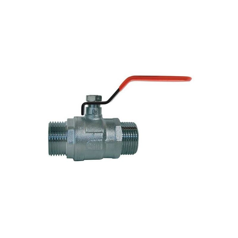 Robinet à boisseau sphérique en laiton chromé male male avec poignée plate 2''