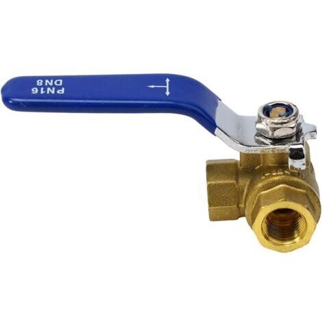 Robinet à boisseau sphérique manuel à 3 voies en laiton, raccord fileté interne, robinet à boisseau sphérique fixe pour eau, huile, gaz, convient pour les applications industrielles de contrôle des