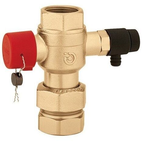 Robinet à boisseau sphérique pour l'interception du vase d'expansion, avec robinet de vidange. 1 1/4" Caleffi 558070  1 1/4"